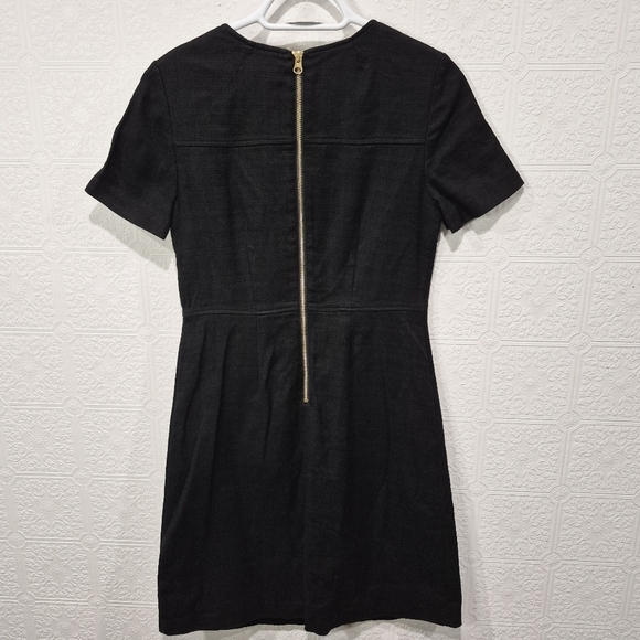 Boden Black Mini Dress with Gold Details - Picture 5 of 8